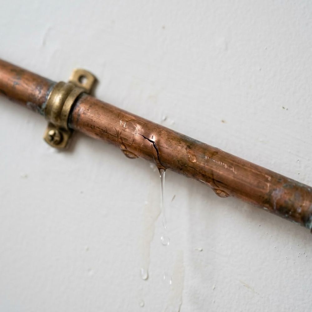 Burst Pipe Repair before repair