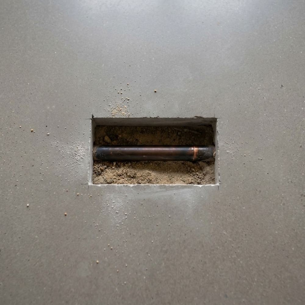 Slab Leak Detection & Repair before repair