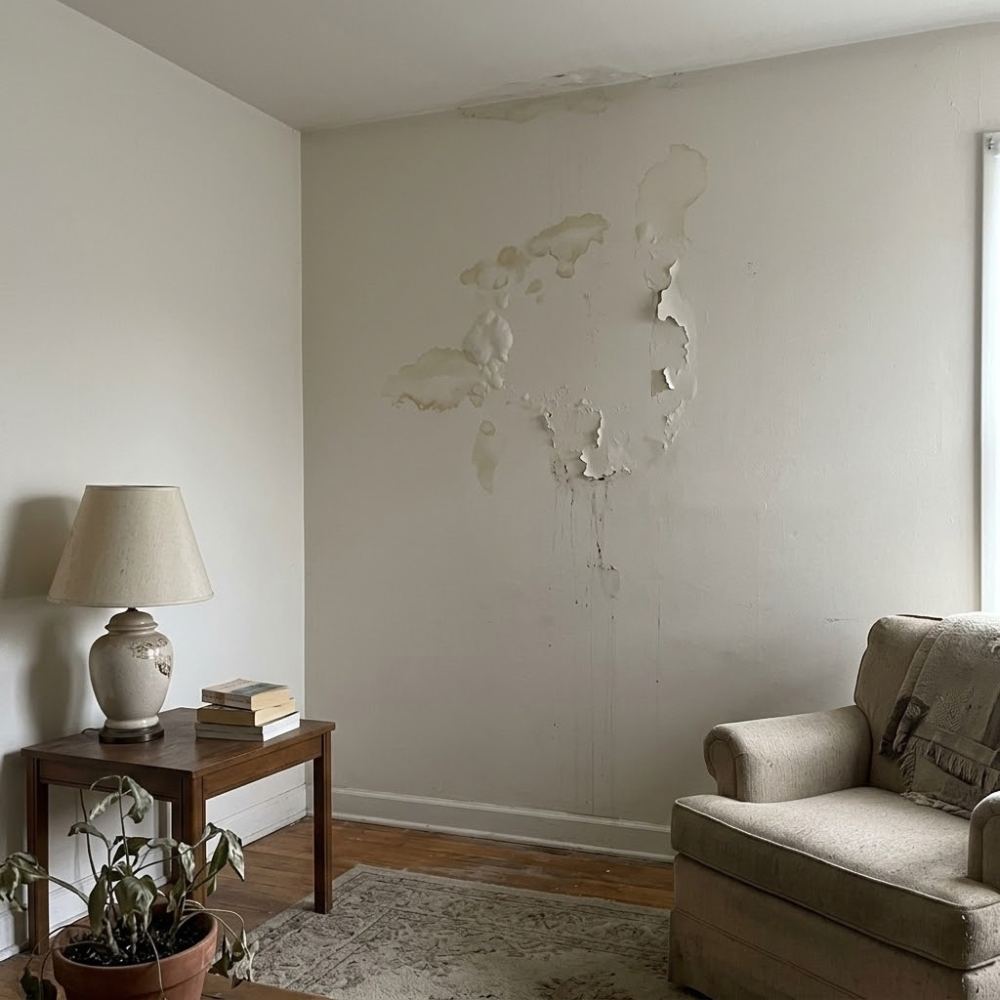 Water Damage Restoration before repair